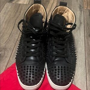 Christian Louboutin Black men’s Spiked High-Tops